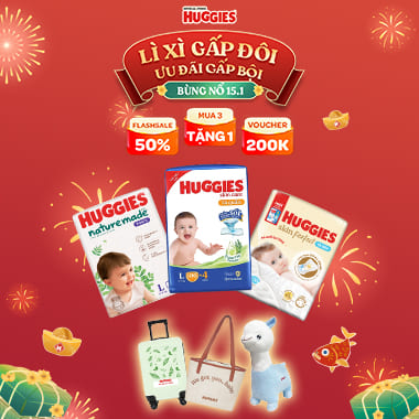 Pop up Huggies dry sơ sinh bọc kén con tằm