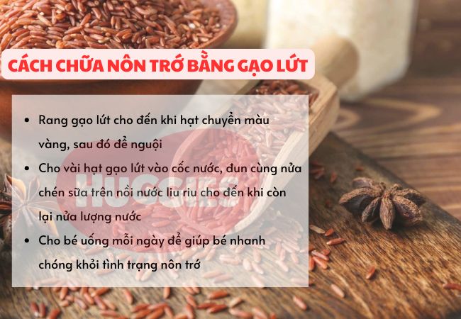 Cách chữa nôn trớ bằng gạo lứt