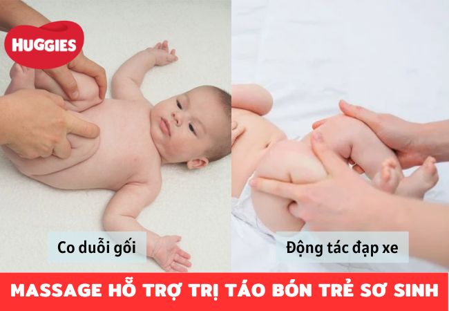 Massage cho trẻ sơ sinh cải thiện tình trạng táo bón