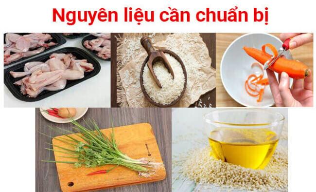 Nguyên liệu nấu cháo ếch cà rốt