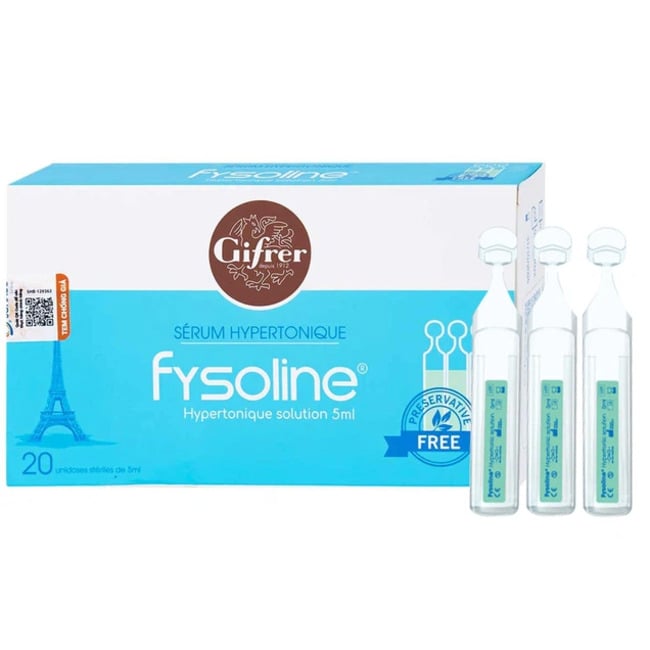 Nước muối sinh lý Fysoline xanh