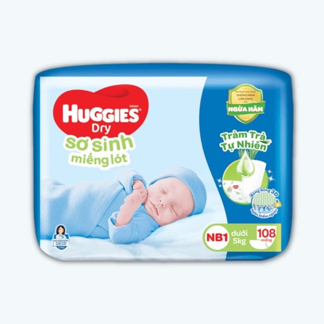 Miếng lót sơ sinh Huggies Dry