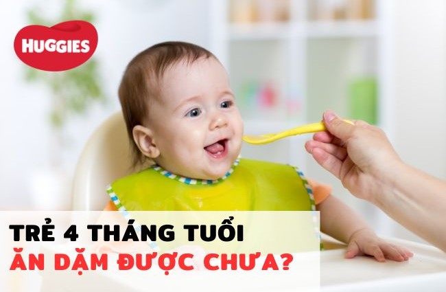 Bé 4 tháng tuổi có thể ăn dặm tùy vào sự phát triển của trẻ