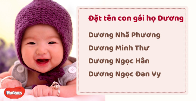 Tên hay cho bé gái họ Dương